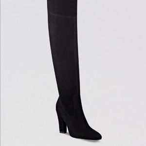 Ivanka Trump Suede Over the Knee Boot Black